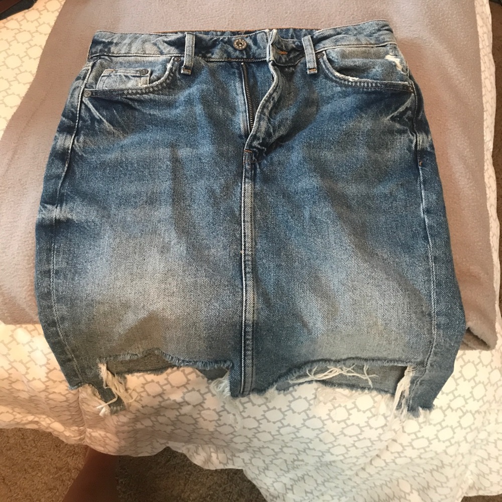 Denim mini skirt